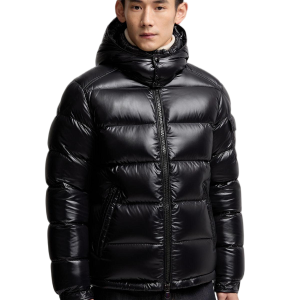 Maya Glossy Short Hooded Down Coat