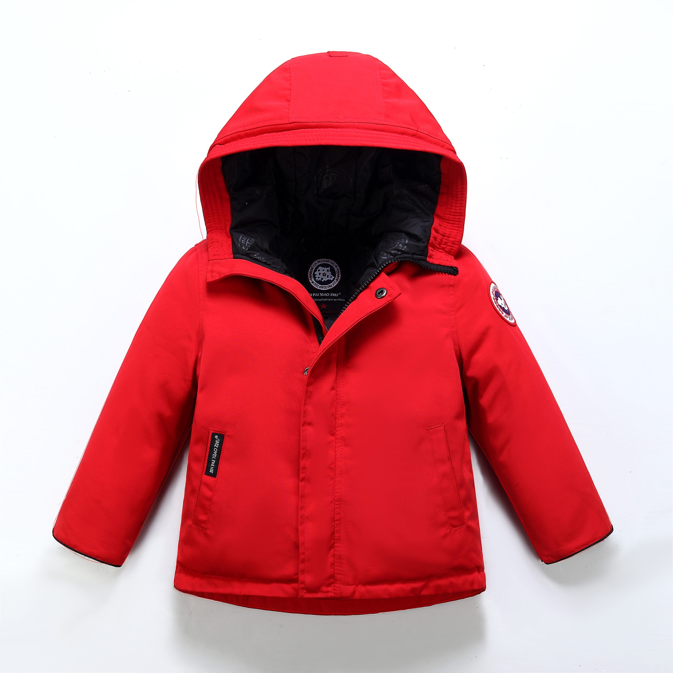 Kids Down Parka – Warm Winter Jacket for Boys & Girls | Red Hooded Coat